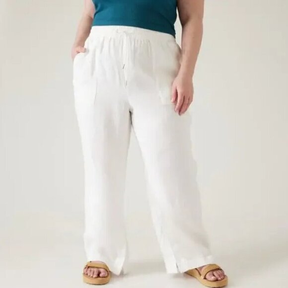 Athleta Pants - Athleta Retreat Linen Wide Leg Pant Size 3X